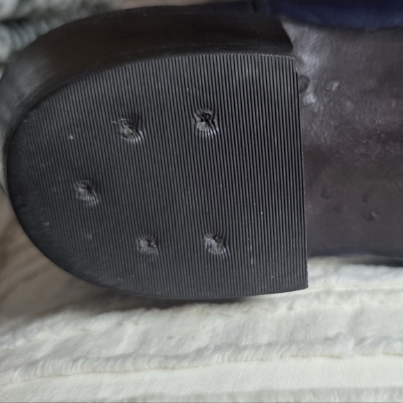 Vintage 90s Nocona Navy Leather Cowboy Boots | Made in USA | Western Heritage - Picture 10 of 10